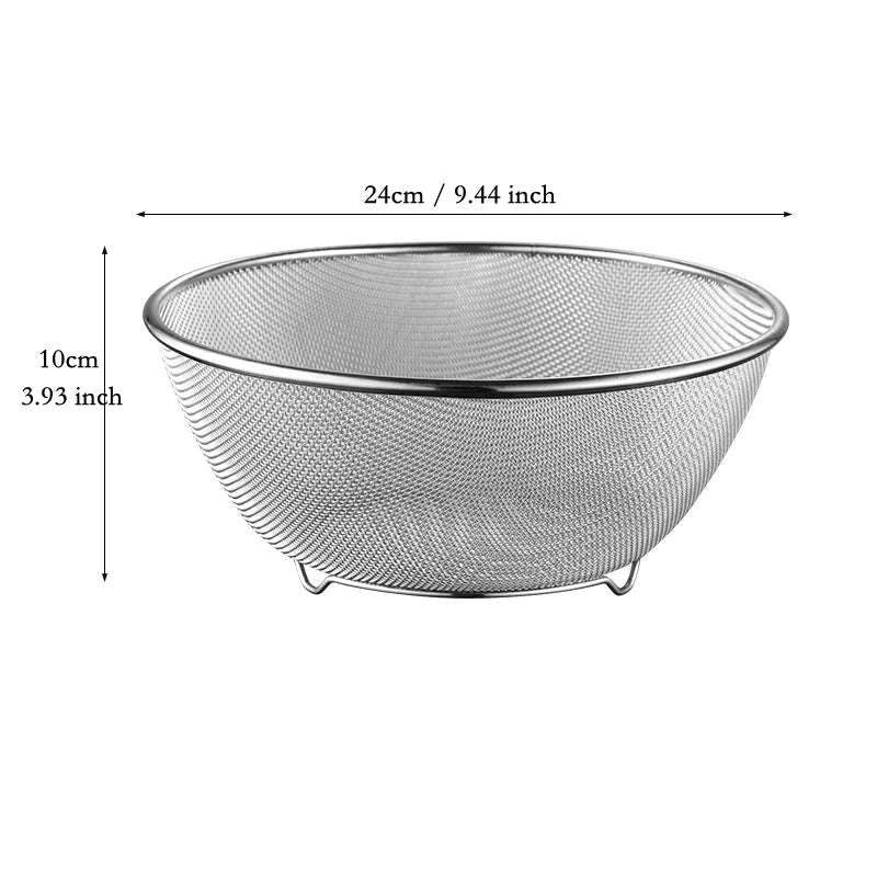 304 Stainless Steel Salad Mixing Bowl – Egg Beater, Dough and Food Prep Bowl for Kitchen Use