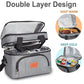 Double Layer Insulated Lunch Bag with Shoulder Strap – Large Capacity Picnic & Travel Tote